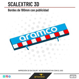 Borde Scalextric 3D Aramco 180mm