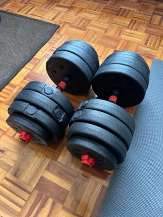 Mancuernas ajustables 20 kg cada una
