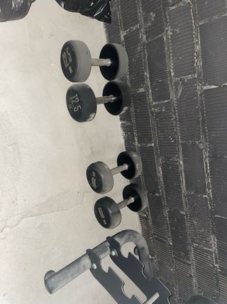 Pack de 16 Mancuernas Acero/Caucho Pure Fitness