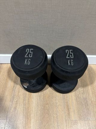 Pack de 16 Mancuernas Acero/Caucho Pure Fitness