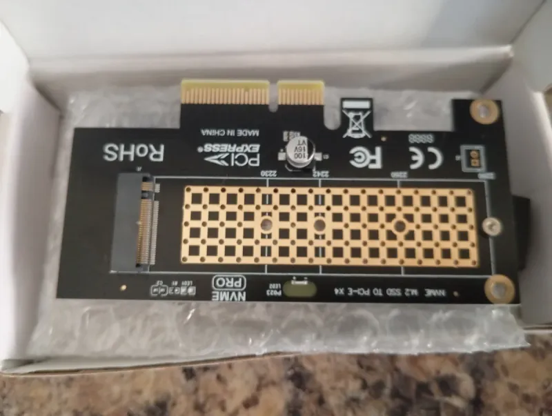 Adaptador NVMe M.2 a PCI-E X4