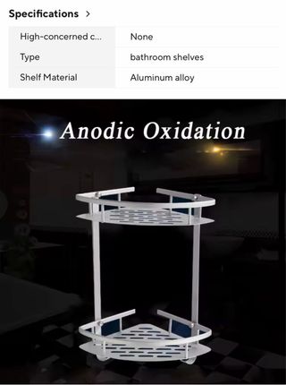 Baldas de esquina para baño