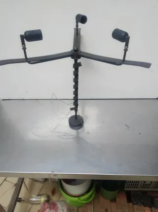 2  Lámparas de forja negras