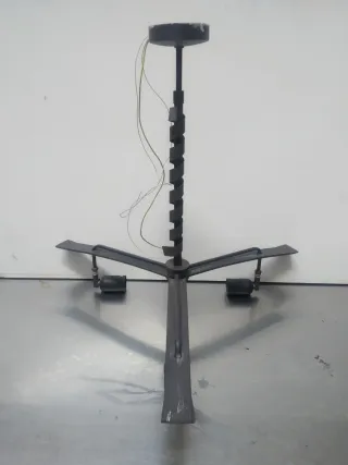 2  Lámparas de forja negras