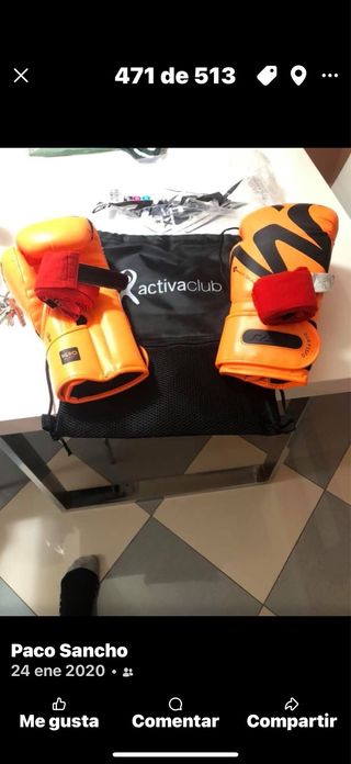 Guantes de Boxeo Naranja y Negro