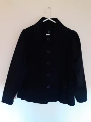 Parka H&M Mujer Talla 46 Negra