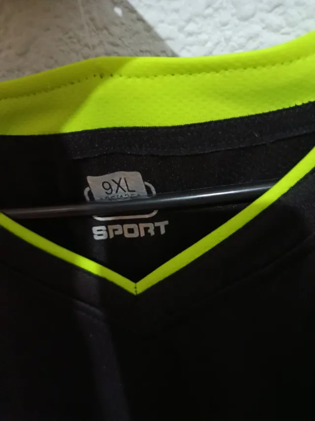 Maglietta uomo taglia grande nera e verde