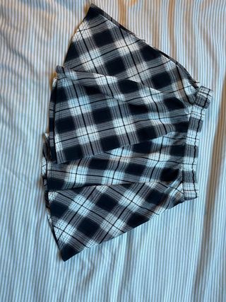 Conjunto falda y top cuadros manga larga