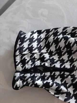 Camisa satinada estampado pata de gallo