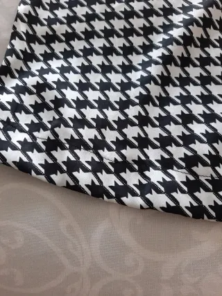 Camisa satinada estampado pata de gallo