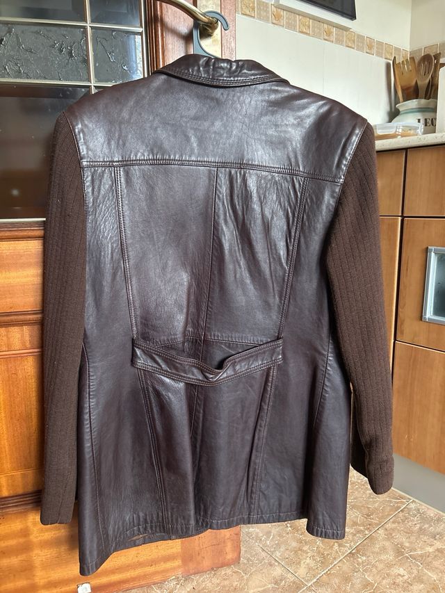 Chaqueta de cuero GEROME marrón