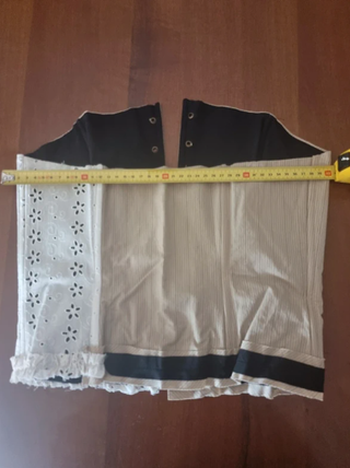 Corsetto vintage cotone pizzo beige