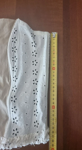 Corsetto vintage cotone pizzo beige