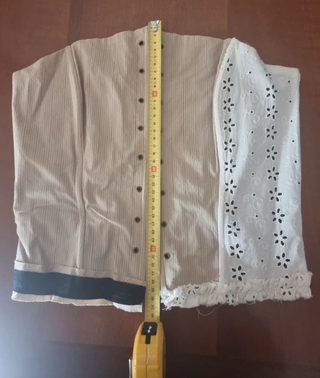 Corsetto vintage cotone pizzo beige