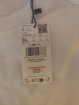 Camiseta básica Mango blanca