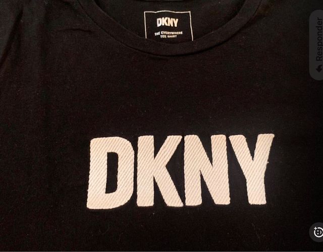 Camiseta DKNY Mujer Talla M Negra