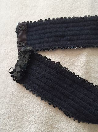 Cinturon elastico lentejuelas  negro