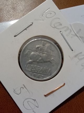 Moneda 10 Céntimos España 1945