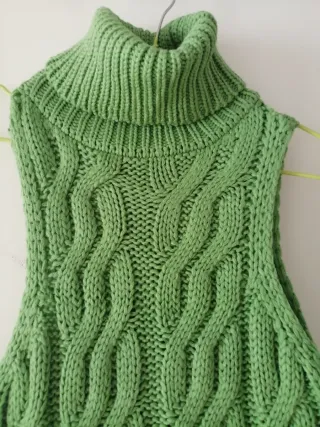 Vestido de lana tejido verde