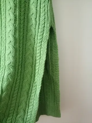 Vestido de lana tejido verde