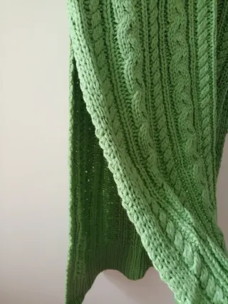 Vestido de lana tejido verde