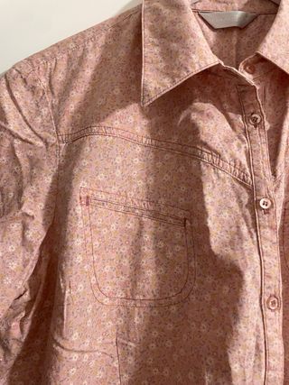 Camisa floral manga corta