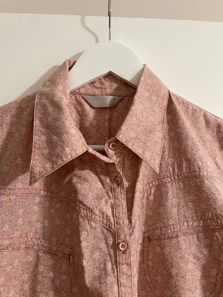 Camisa floral manga corta