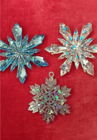Fiocchi di neve in resina epossidica