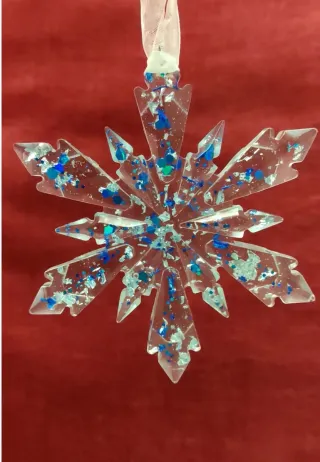 Fiocchi di neve in resina epossidica