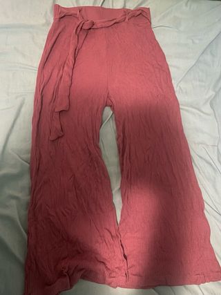 Pantalones anchos rosas Green Coast