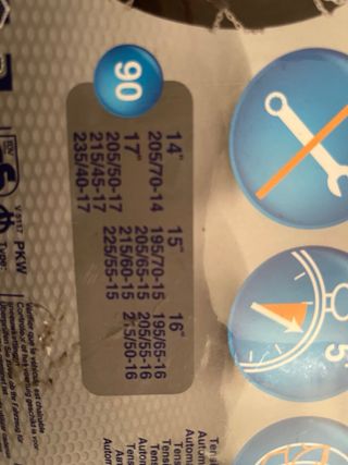 Cadenas para nieve ruedas neumáticos