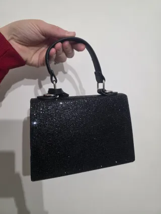 Borsa nera con strass