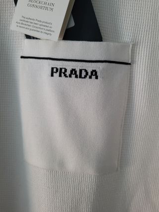Camiseta Prada Blanca/negra tejido de punto