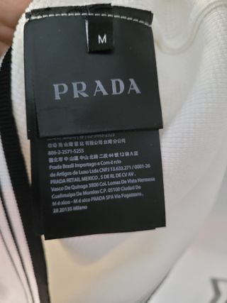 Camiseta Prada Blanca/negra tejido de punto