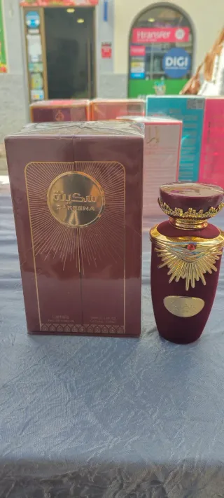 Perfume Sakeena Árabe Dorado y Rojo