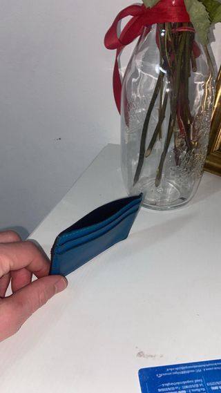 Portacarte Gucci in pelle blu