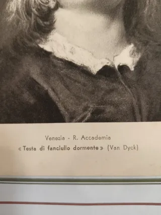 Cartolina vintage Van Dyck - Testa di Fanciullo