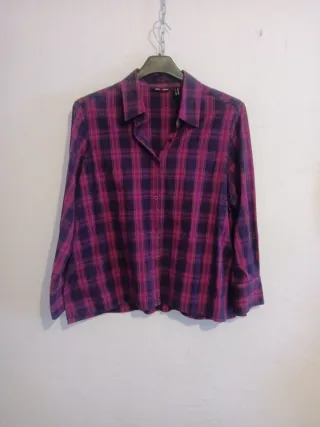 Camisa cuadros manga larga