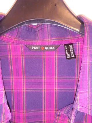 Camisa cuadros manga larga