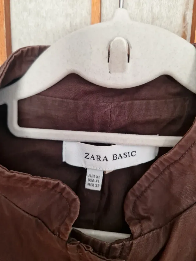 Chaqueta Zara Basic Talla XL Marrón
