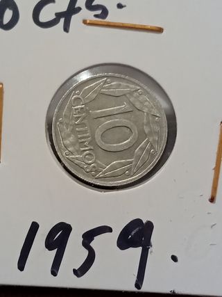 Moneda 10 cts. 1959