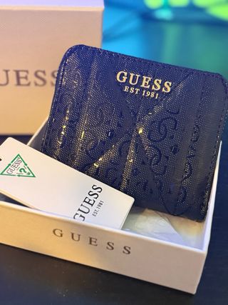 Billetera Guess Negra Tarjetero Monedero