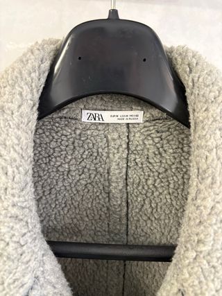 Abrigo 3/4 Zara Gris Talla M