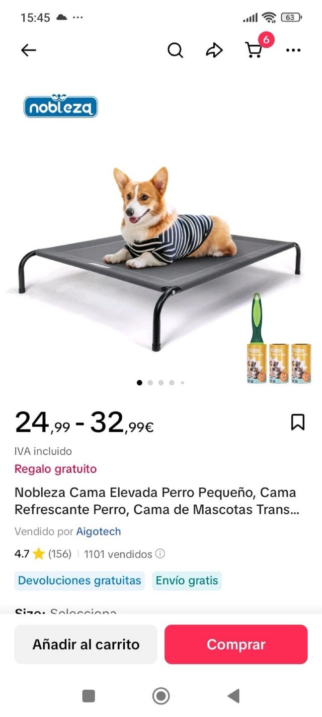 Cama Elevada Perro Sin Usar