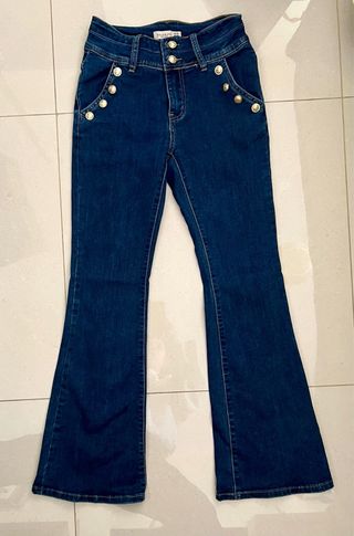 Pantalones vaqueros mujer campana