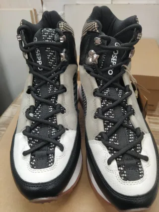 Botines Gioseppo Mujer Negro Blanco