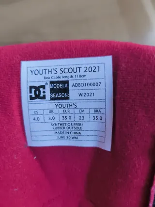 Botas Snowboard DC Niños