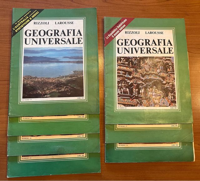 7 Fascicoli Geografia Universale Rizzoli Larousse