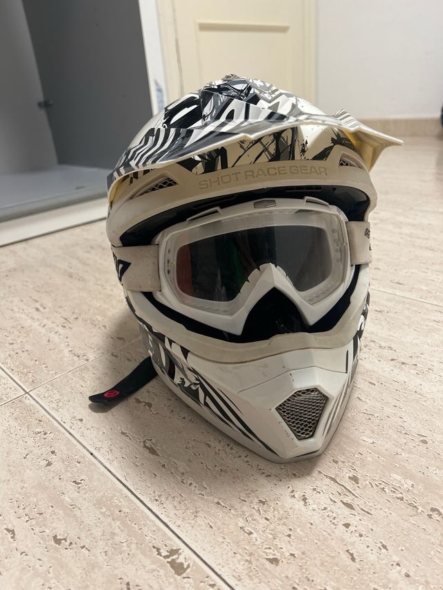 Casco Motocross con Gafas