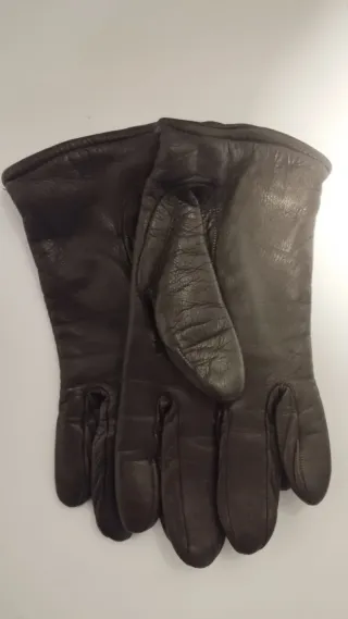 Guantes de cuero mujer marrones